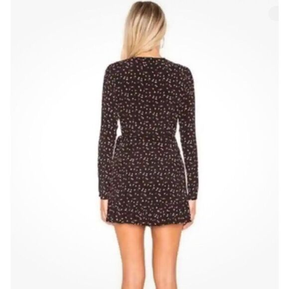 Lovers+Friends heart ruffled Flynn S mini wrap dress - Picture 2 of 5